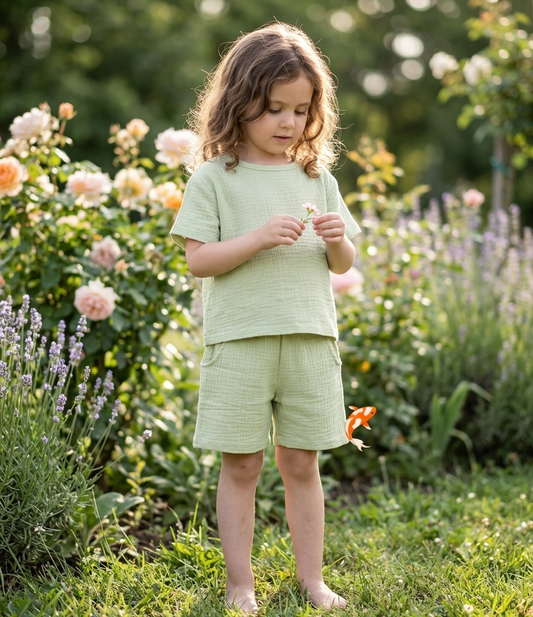 Toddler Two-Piece Double Gauze Cotton Set