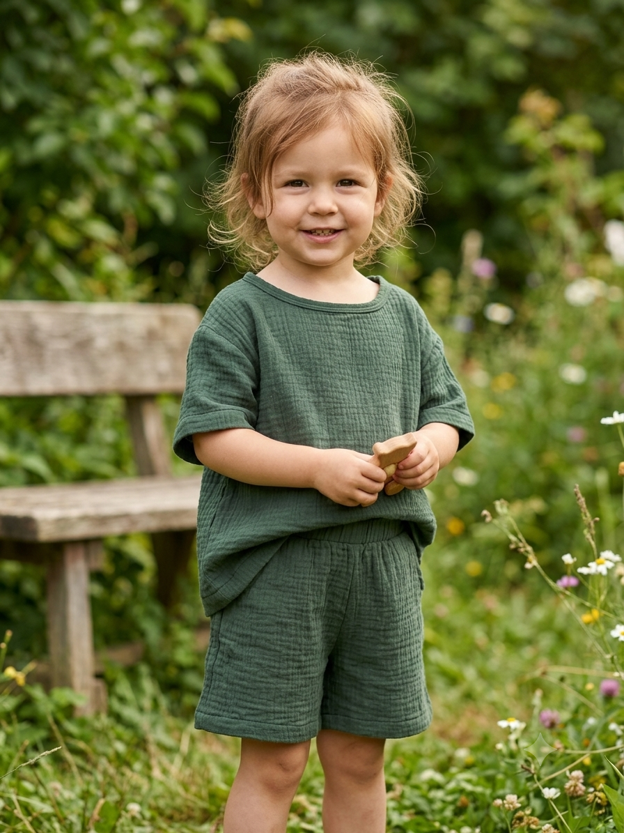 Toddler Two-Piece Double Gauze Cotton Set